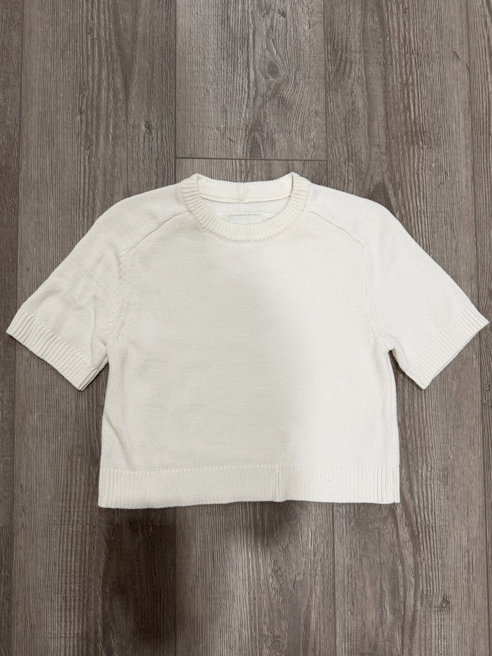 A&F Cropped Short Sleeve Knit Sweater
